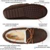 imageFireside by Dearfoams Mens Victor Shearling Moccasin with Tie SlipperCoffee