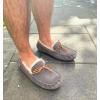 imageFireside by Dearfoams Mens Victor Shearling Moccasin with Tie SlipperGrey