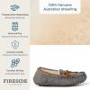 imageFireside by Dearfoams UnisexChild Parker Shearling Indoor and Outdoor Moccasin SlipperGrey