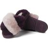 imageFireside by Dearfoams Womens Crossband All Over Shearling Slide Slipper