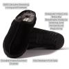 imageFireside by Dearfoams Womens Greta Genuine Shearling Indoor Outdoor ClogBlack