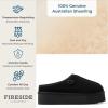 imageFireside by Dearfoams Womens Greta Genuine Shearling Indoor Outdoor ClogBlack Platform