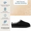 imageFireside by Dearfoams Womens Greta Genuine Shearling Indoor Outdoor ClogBlack Taping