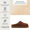 imageFireside by Dearfoams Womens Greta Genuine Shearling Indoor Outdoor ClogChestnut