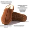 imageFireside by Dearfoams Womens Greta Genuine Shearling Indoor Outdoor ClogChestnut