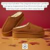 imageFireside by Dearfoams Womens Greta Genuine Shearling Indoor Outdoor ClogChestnut Platform