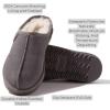 imageFireside by Dearfoams Womens Greta Genuine Shearling Indoor Outdoor ClogGrey