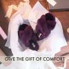 imageFireside by Dearfoams Womens Newcastle Crossband All Over Shearling Easy onOff Slide SlipperAubergine Solid