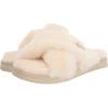 imageFireside by Dearfoams Womens Newcastle Crossband All Over Shearling Easy onOff Slide SlipperCream