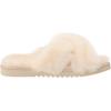 imageFireside by Dearfoams Womens Newcastle Crossband All Over Shearling Easy onOff Slide SlipperCream