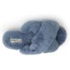 imageFireside by Dearfoams Womens Newcastle Crossband All Over Shearling Easy onOff Slide SlipperFlintstone