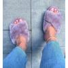 imageFireside by Dearfoams Womens Newcastle Crossband All Over Shearling Easy onOff Slide SlipperFrosted Plum