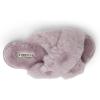 imageFireside by Dearfoams Womens Newcastle Crossband All Over Shearling Easy onOff Slide SlipperFrosted Plum