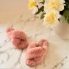 imageFireside by Dearfoams Womens Newcastle Crossband All Over Shearling Easy onOff Slide SlipperPink Bisque