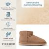 imageFireside by Dearfoams Womens Riverland Shearling Fur Lined Mini Ankle Boot with Platform SlipperDriftwood