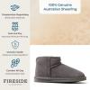 imageFireside by Dearfoams Womens Riverland Shearling Fur Lined Mini Ankle Boot with Platform SlipperGrey