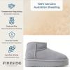 imageFireside by Dearfoams Womens Riverland Shearling Fur Lined Mini Ankle Boot with Platform SlipperSleet Platform