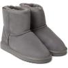 imageFireside by Dearfoams Womens Rosebery Shearling Lined IndoorOutdoor Boot Mid CalfGrey