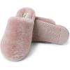 imageFireside by Dearfoams Womens Shelly Beach All Over Shearling Easy onOff Scuff SlipperDusty Pink