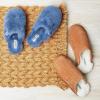 imageFireside by Dearfoams Womens Shelly Beach All Over Shearling Easy onOff Scuff SlipperFlintstone