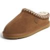 imageFireside by Dearfoams Mens Grafton Genuine Shearling IndoorOutdoor ClogChestnut Taping