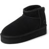 imageFireside by Dearfoams Womens Riverland Shearling Fur Lined Mini Ankle Boot with Platform SlipperBlack Platform