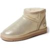 imageFireside by Dearfoams Womens Riverland Shearling Fur Lined Mini Ankle Boot with Platform SlipperGold