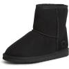 imageFireside by Dearfoams Womens Rosebery Shearling Lined IndoorOutdoor Boot Mid CalfBlack