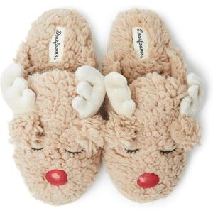 imageDearfoams unisexchild Matching Family Holiday Christmas Reindeer ampamp Turkey ScuffWomens Reindeer