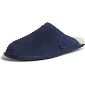 imageFireside by Dearfoams Mens Warwick Water Resistant Shearling Scuff SlipperNavy