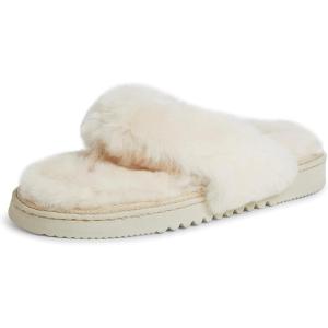 imageFireside by Dearfoams Womens Auburn Thong SlipperNatural