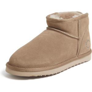 imageFireside by Dearfoams Womens Riverland Shearling Fur Lined Mini Ankle Boot with Platform SlipperDriftwood