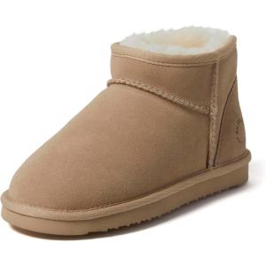 imageFireside by Dearfoams Womens Riverland Shearling Fur Lined Mini Ankle Boot with Platform SlipperSand