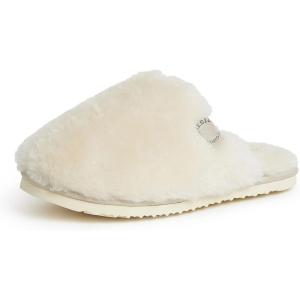 imageFireside by Dearfoams Womens Shelly Beach All Over Shearling Easy onOff Scuff SlipperNatural