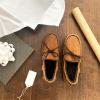 imageDearfoams Gifts for Men Dad Brother Husband  Mens Moccasin Slippers  Breathable Memory Foam Toby Mens SlipperChestnut