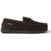 imageDearfoams Gifts for Men Dad Brother Husband  Mens Moccasin Slippers  Breathable Memory Foam Toby Mens SlipperCoffee