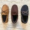 imageDearfoams Gifts for Men Dad Brother Husband  Mens Moccasin Slippers  Breathable Memory Foam Toby Mens SlipperCoffee