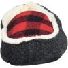 imageDearfoams Kids Hunter Felted Plaid Moccasin SlipperBlack