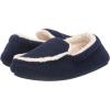 imageDearfoams Kids Hunter Felted Plaid Moccasin SlipperNavy Heather