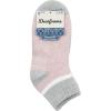 imageDearfoams Ladies 4 Pair Pack Terry Ultimate Comfort Modern Multicolor Easy Care Anklet with Grippers Lounge Slipper SocksLight Grey