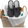 imageDearfoams Mens Austin Quilted Memory Foam Sweatshirt Scuff SlipperBlack