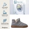 imageDearfoams Mens Bryant Nylon Memory Foam Sport Lounge Bootie SlipperMedium Grey