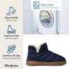 imageDearfoams Mens Bryant Nylon Memory Foam Sport Lounge Bootie SlipperPeacoat