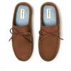 imageDearfoams Mens Fowler Moc Toe Clog with Tie Indoor Outdoor Supportive House Shoe SlipperChestnut