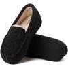 imageDearfoams UnisexChild Gifts for Kids Memory Foam Cozy Amari Moccasin SlipperBlack