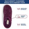 imageDearfoams Womens Chenille High Vamp Clog Slipper Aubergine Small