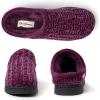 imageDearfoams Womens Chenille High Vamp Clog Slipper Aubergine Small