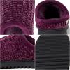 imageDearfoams Womens Chenille High Vamp Clog Slipper Aubergine Small