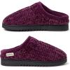 imageDearfoams Womens Chenille High Vamp Clog Slipper Aubergine Small