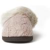 imageDearfoams Womens Claire Textured Knit Clog SlipperDark Pale Mauve